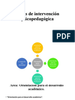 Áreas de Intervención Psicopedagogica