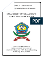 Rekap Nilai Tahun Kelima SD Xaverius 9 Palembang