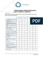 Center For Epidemiological Studies Depression Scale For Children (CES-DC)