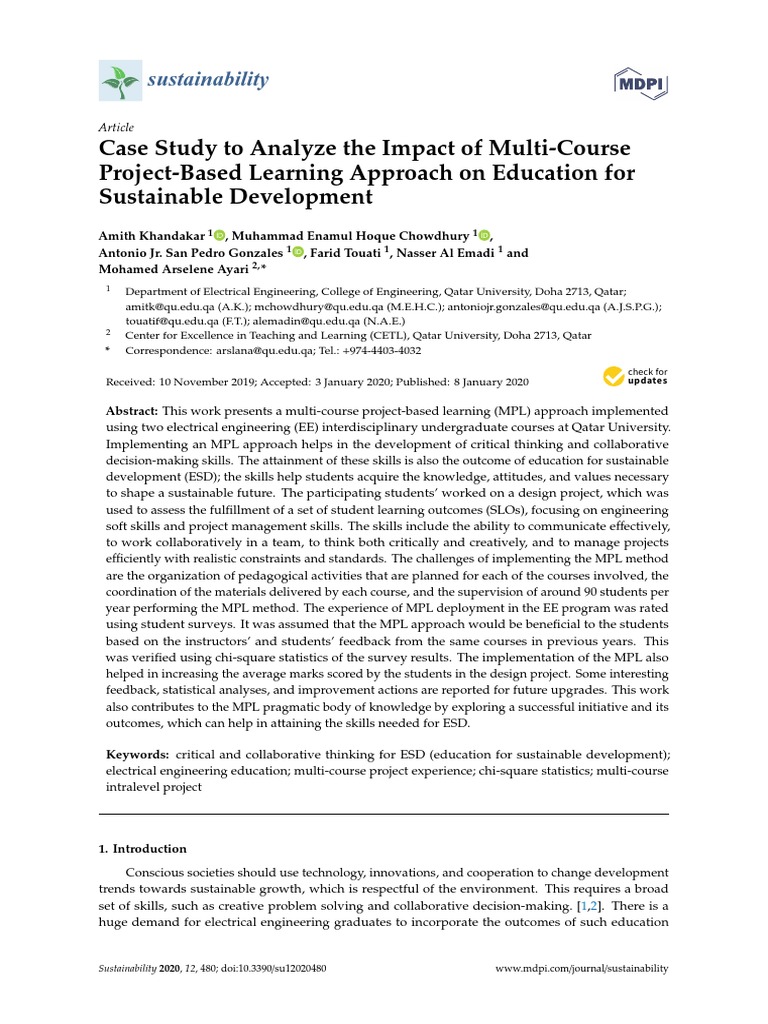 Case Study To Analyze The Impact of Multi-Course | PDF | Project Based ...