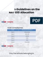 Selection Guidelines On The NAT G10 Allocation