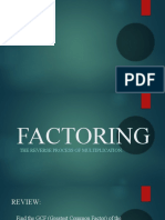Factoring - Common Monomial Factor