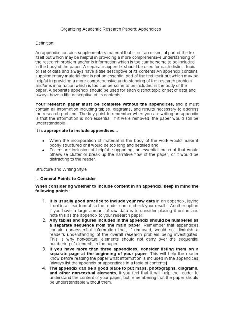 Organizing Academic Research Papers