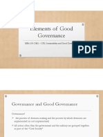 Elements of Good Governance