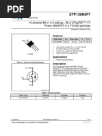 Stp130N6F7: N-Channel 60 V, 4.2 Mω Typ., 80 A Stripfet™ F7 Power Mosfet In A To-220 Package