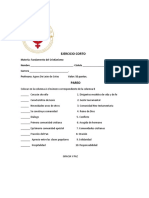 Ejercicio Corto. Fundamento Del Cristianismo