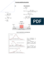 Formulas Estadística Descriptiva