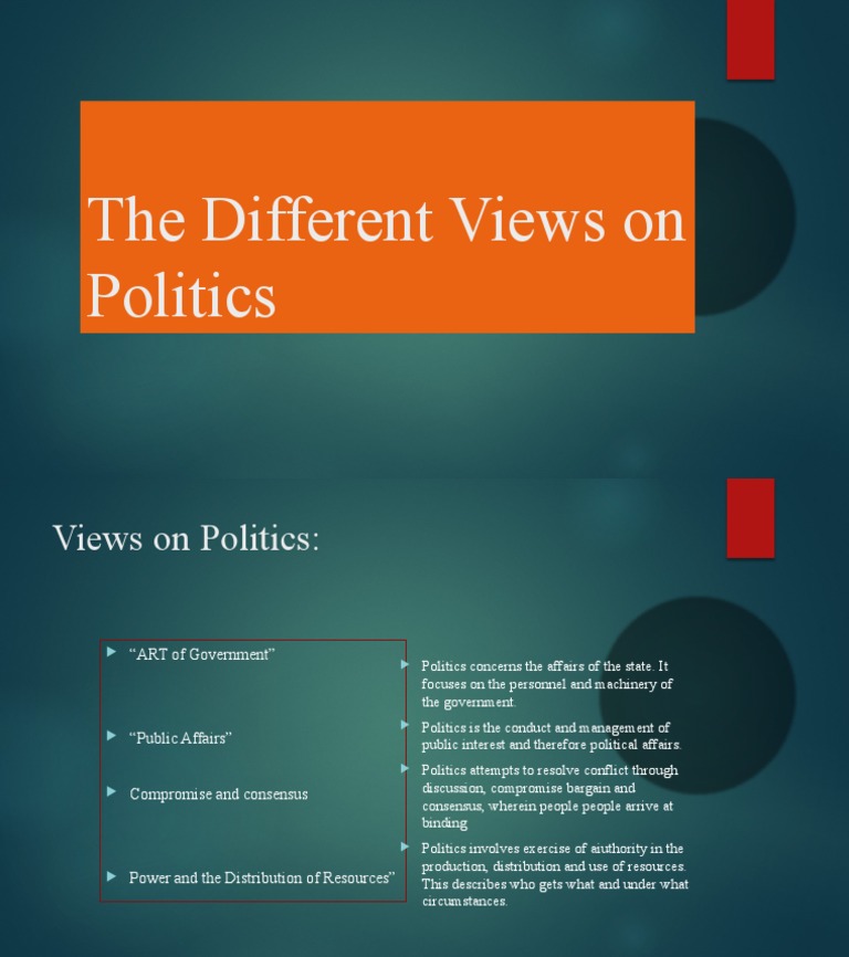 The different views on politics pdf