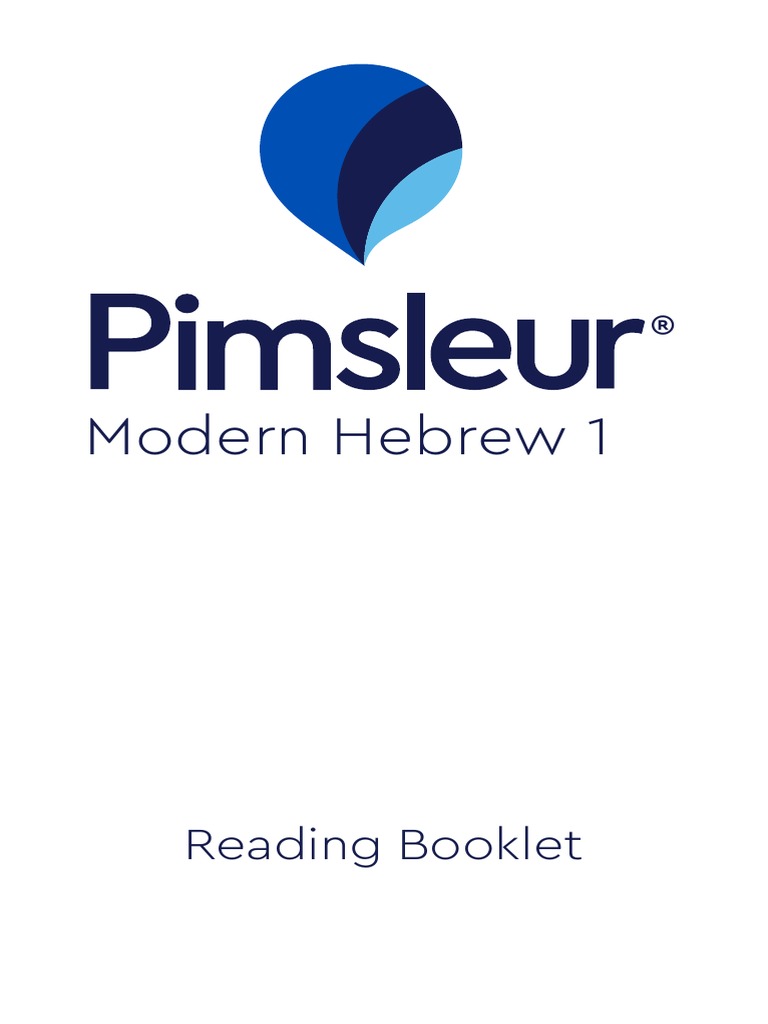 Pimsleur Hebrew 1 | PDF | Encodings | Languages