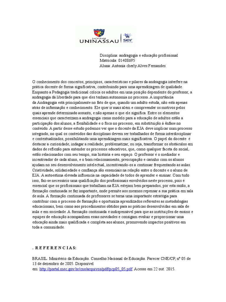 Andragogia na Educação de Adultos: Práticas e Benefícios | PDF ...