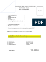 Formulir Pendaftaran Calon Pengurus Osis