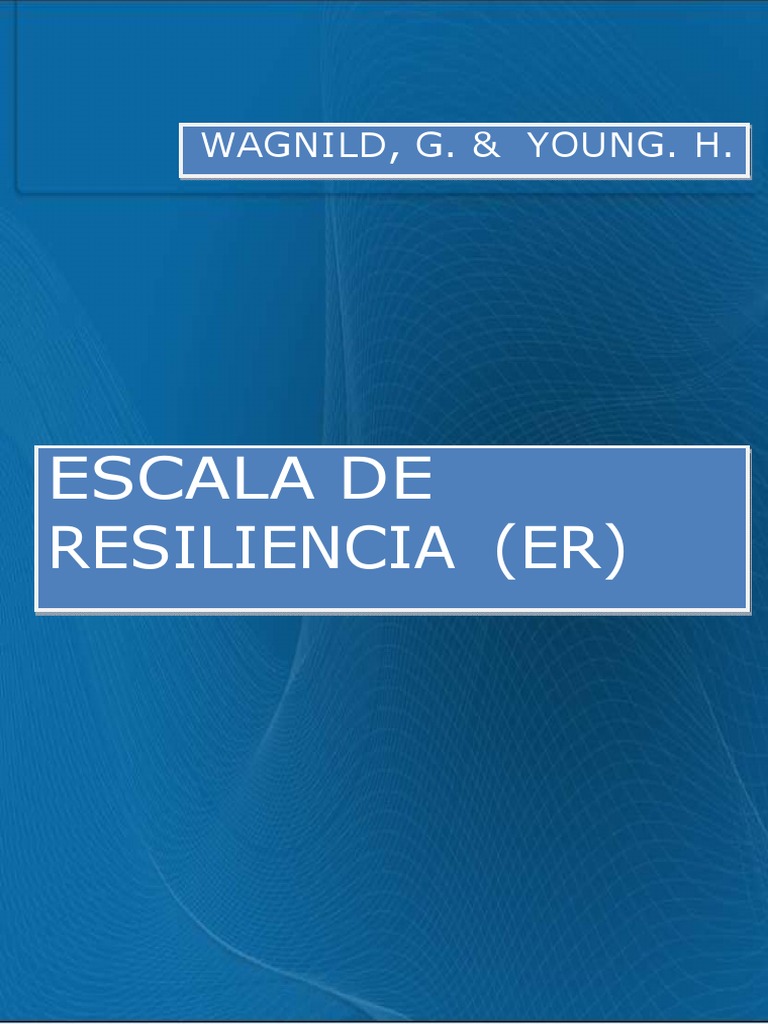 Ficha Tecnica Escala de Resiliencia PDF Validez (Estadísticas Ficha Tecnica Escala de Resiliencia PDF Validez (Estadísticas