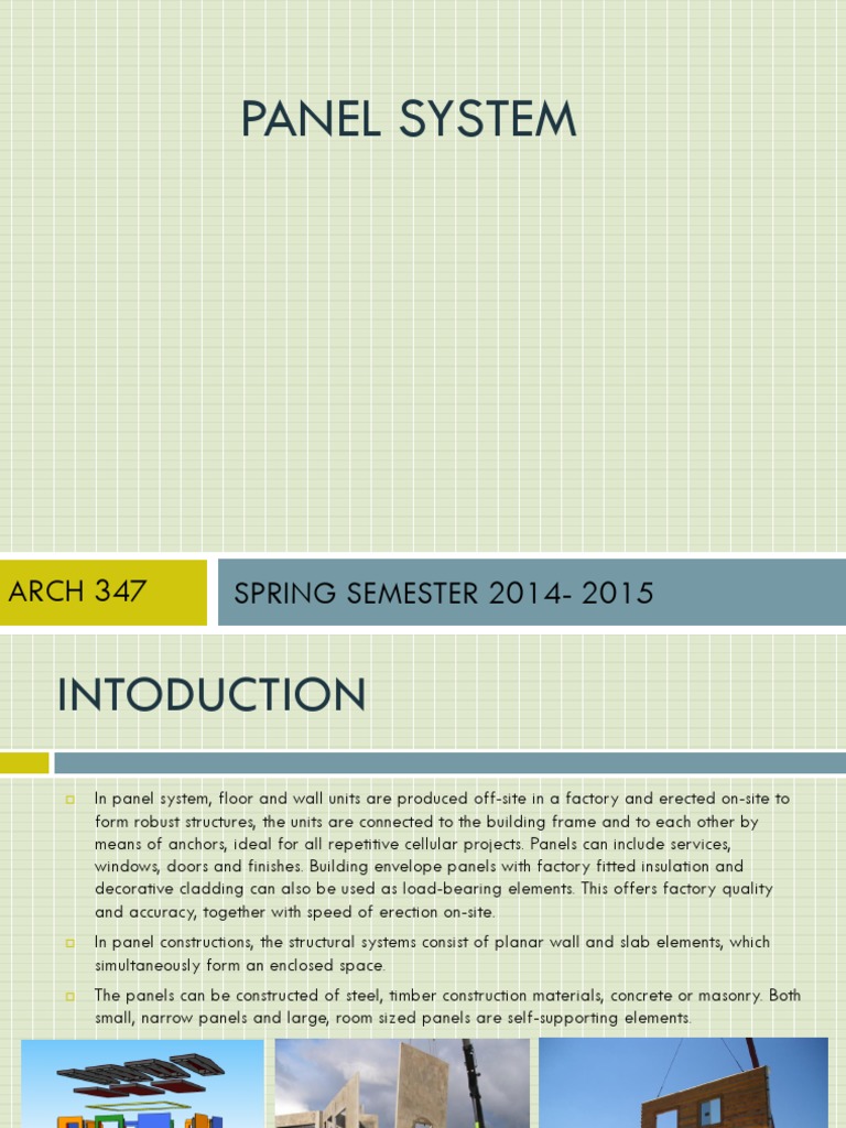 Panel Construction System Pdf Wall Framing Construction
