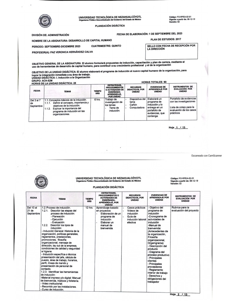 Desarrollo de Capital Humano | PDF