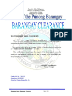 Barangay Clearance