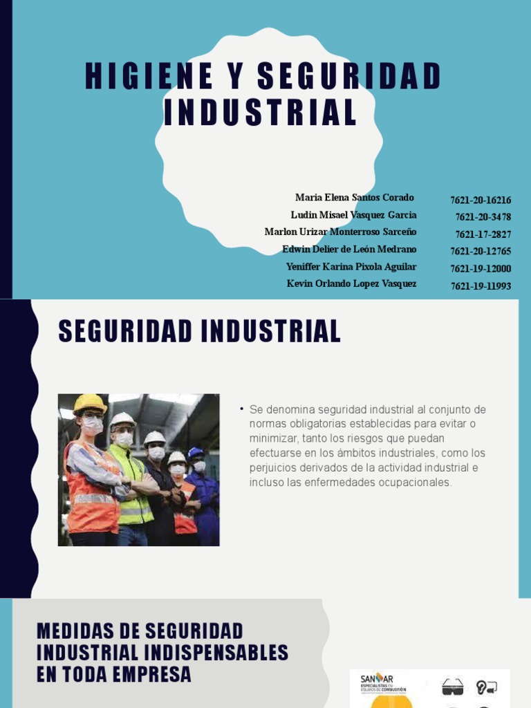 Higiene y Seguridad Industrial | PDF | Higiene Ocupacional | Valores