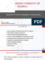 Introduction To Market Operations by Engr E.A Esan