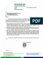 Surat Pelaksanaan Rekredensialing FKTP Kab Lebak