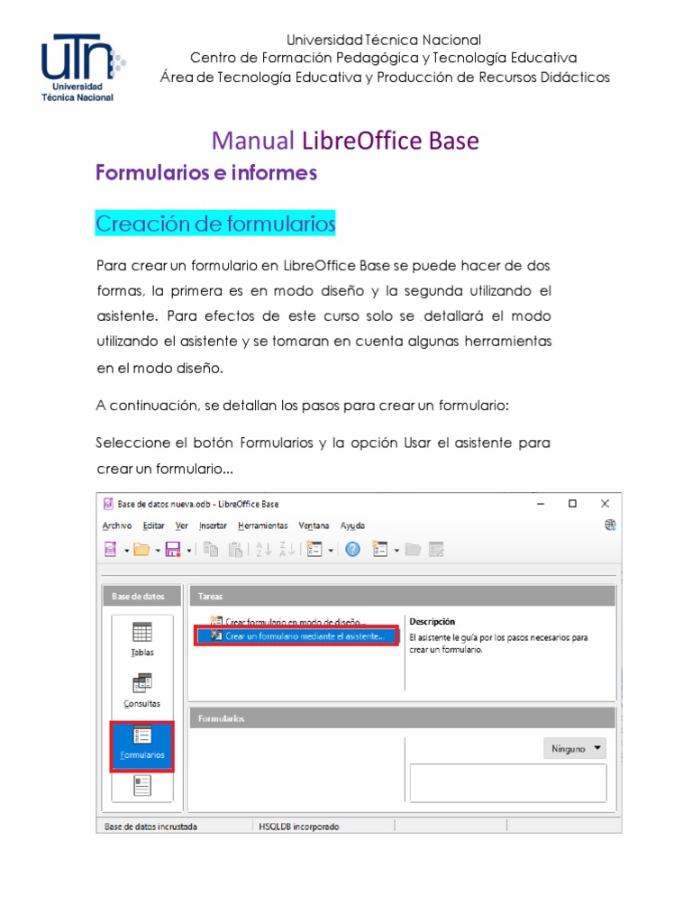 Manual libreoffice base parte iii pdf tecnologia educacional