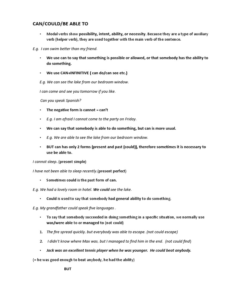 COULD BE ABLE TO intelligence overview