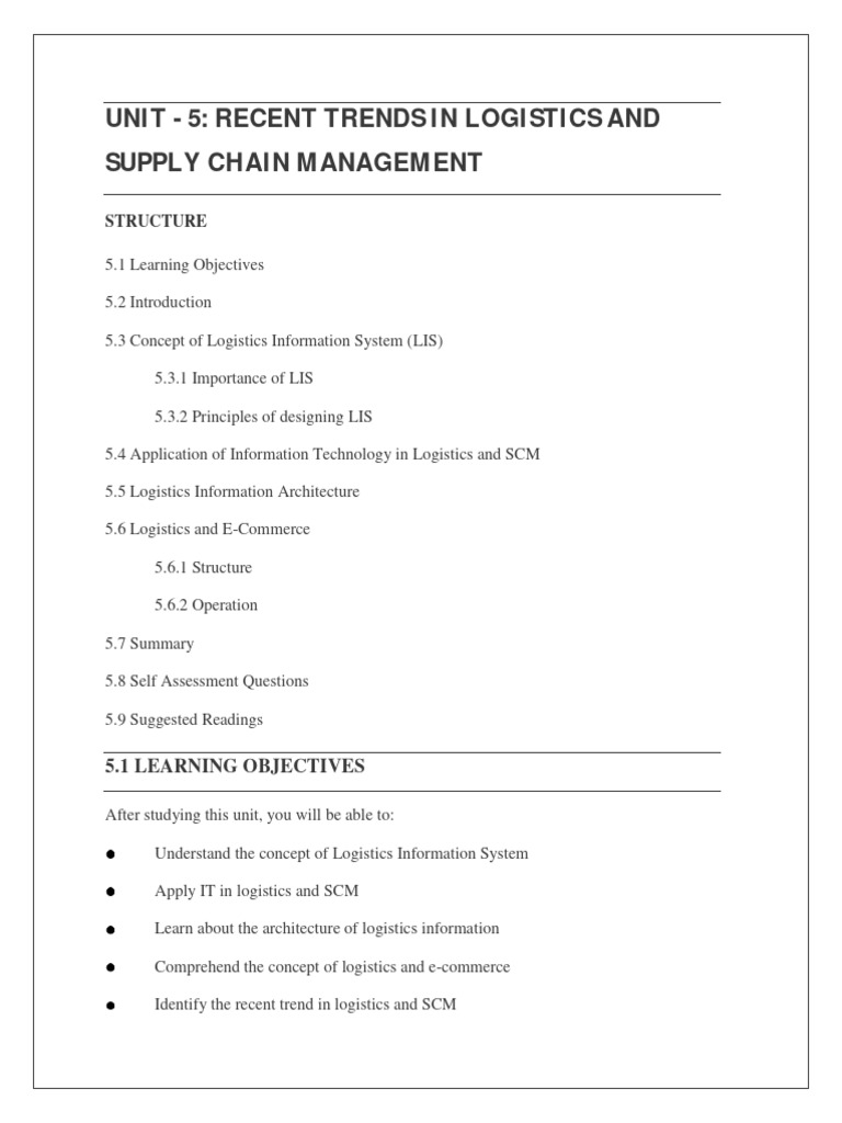 Trends in Logistics & Supply Chain Management | PDF | Logistics ...
