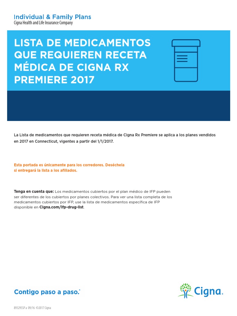 Lista de Medicamentos Cigna Rx 2017 | PDF | Medicamentos con receta ...
