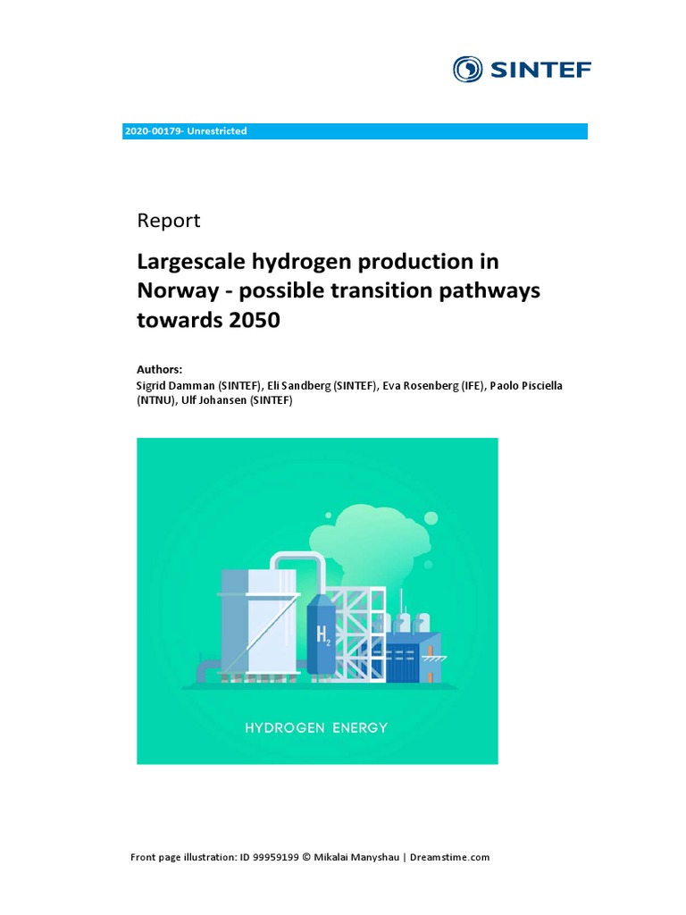 Large Scale Hydrogen Production in Norway | PDF | Fuel Cell | Climate ...