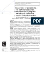 Comparison or Propensity For Carbon Disclosure Between Developing and Developed Country