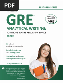 GRE Analytical Writing Book1 - 2024 SAMPLE