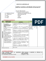 LUNES 04 COMUNICACIÓN Dialogamos para Planificar Nuestras Actividades Del Proyecto