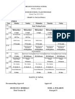 Class Schedule G11 2023 2024