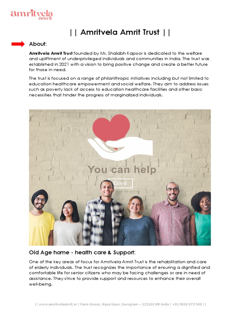 Amritvela Trust: Empowering Communities | PDF | Health Care | Physical ...