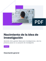 Nacimiento de La Idea de Investigacion