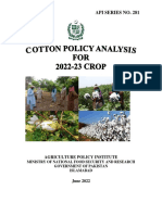 Cotton Policy Analysis For 2022-23 Crop