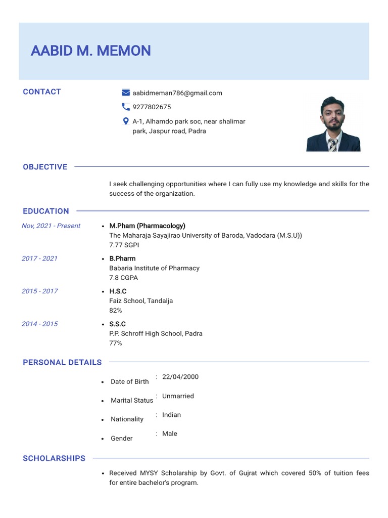 Aabid Pharmacology resume PDF - 1695869869