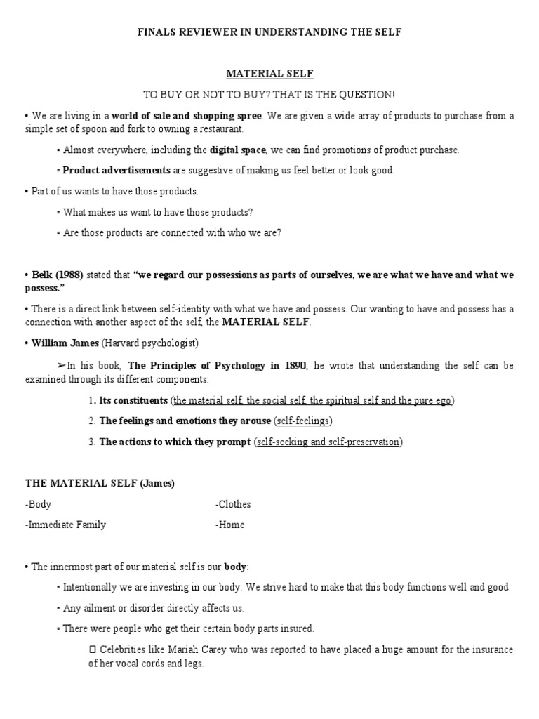 Finals reviewer in understanding the self pdf metacognition learning