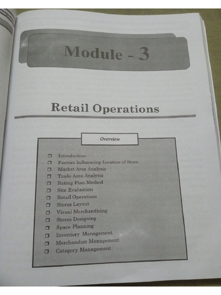 Module 3 Retail Operations 2nd Sem Pdf