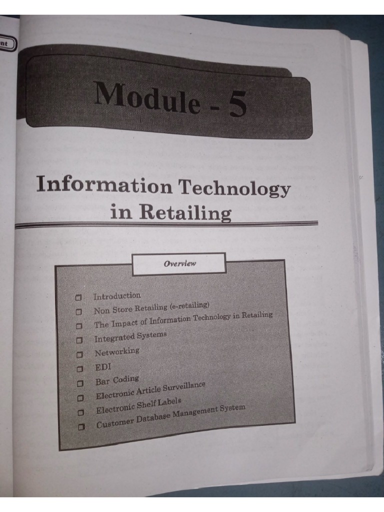 Module 5 Information Technology In Retailing 2nd Sem Pdf