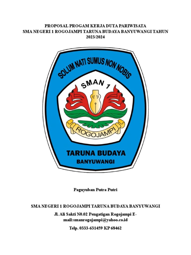 Proposal Program Kerja Duta Pariwisata | PDF
