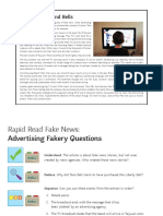 Advertising Fakery Rapid Read Cards MA