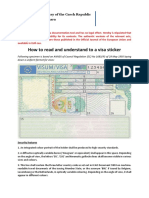 How To Read and Understand To A Visa Sticker