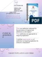 A Clinical Practice Guideline (CPG) ANTIBIOTICS PROPHYLAXIS IN ORAL SURGERY FOR PREVENTION OF SURGICAL SITE INFECTION (2ND EDITION, Nov 2015)