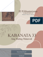 El Filibusterismo Kabanata 33 Report