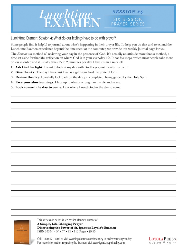 Lunchtime Examen Weekly Journal | PDF
