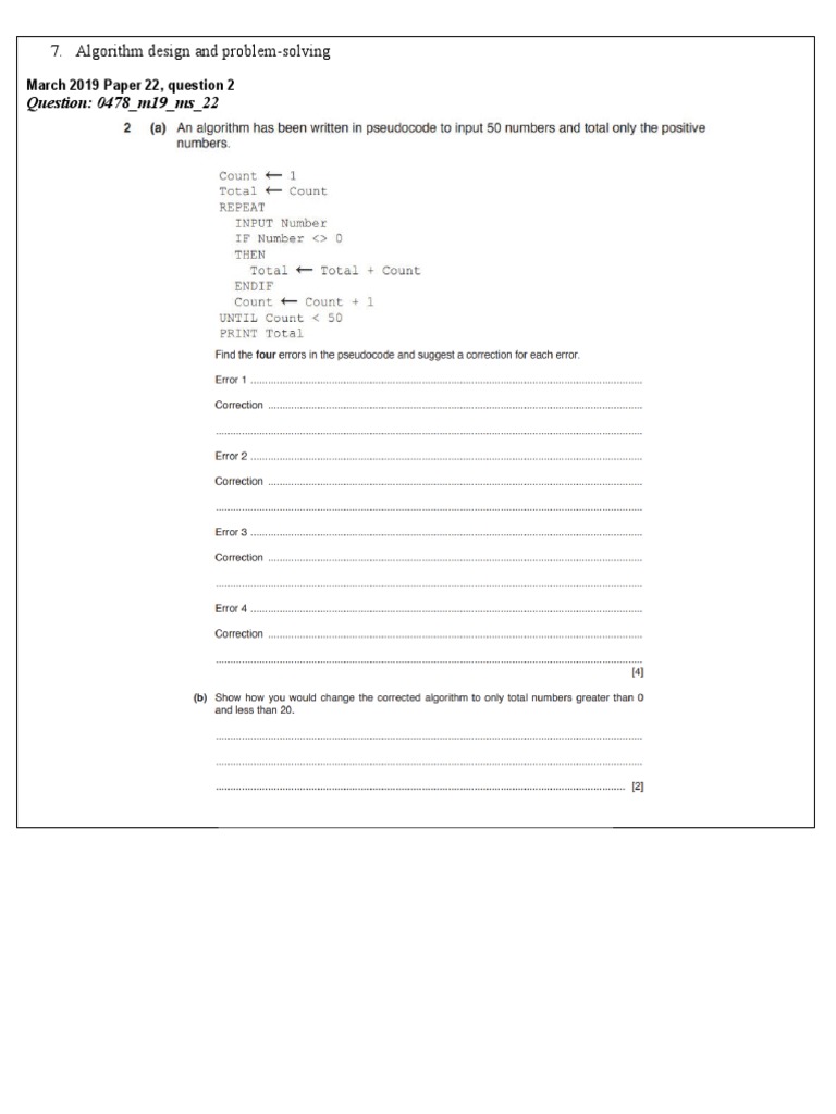 Algorithm design and problem-solving_Q&A | PDF | Computer Science ...