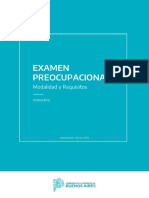 Examen Preocupacional Modalidad y Requisitos 1