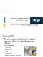 Slaid CNE Basics of Parenteral Nutrition & Its Administration