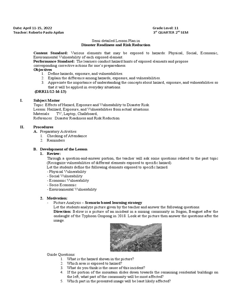 Drrr Module 8 Sdlp Pdf Hazards Risk