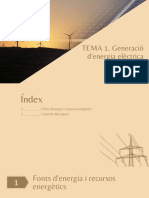 TEMA 1. Generació D'energia Elèctrica