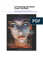 Abnormal Psychology 8th Edition Comer Test Bank